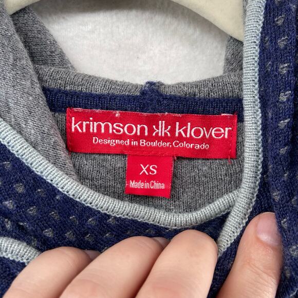 Krimson Klover Blue Hooded Sweater Size XS - Picture 2 of 6